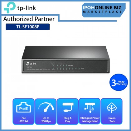 TP-LINK TL-SF1008P 8-port 10/100Mbps Switch with 4-Port PoE
