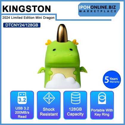 Kingston DTCNY24/128GB 2024 Limited Edition Mini Dragon DataTraveler 128GB USB 3.2 Flash Drive