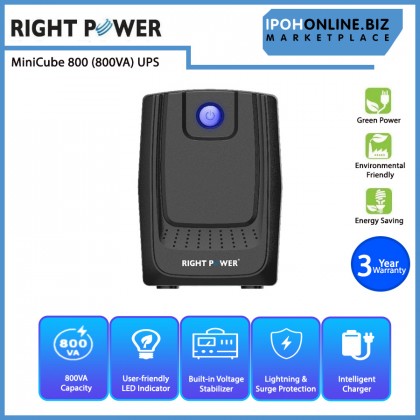 Right Power MiniCube 800 (800VA) with Built In Voltage Stabilizer UPS