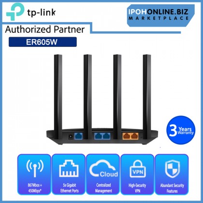 TP-LINK ER605W Omada AC1350 Dual-Band WiFi Gigabit VPN Router