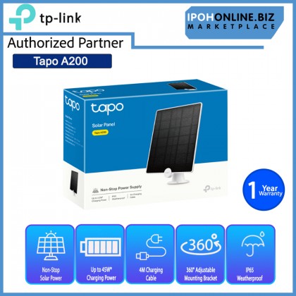 TP-LINK Tapo A200 Solar Panel With 4M Charging Cable