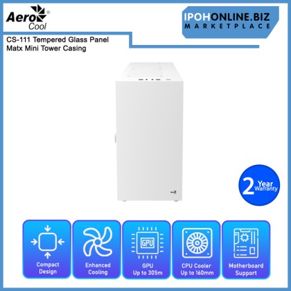 AEROCOOL CS-111 TEMPERED GLASS PANEL MATX MINI TOWER CASING