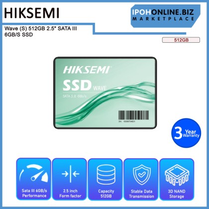 HIKSEMI 512GB WAVE (S) 2.5" SATA III 6GB/S SSD