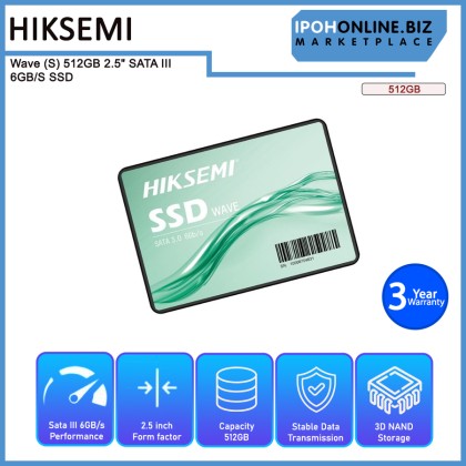 HIKSEMI 512GB WAVE (S) 2.5" SATA III 6GB/S SSD