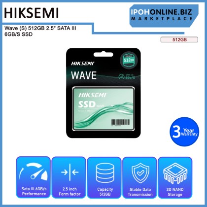 HIKSEMI 512GB WAVE (S) 2.5" SATA III 6GB/S SSD