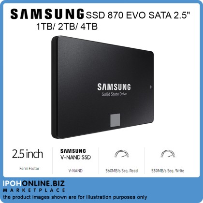 SAMSUNG SSD 870 EVO SATA 2.5" 1TB/2TB/4TB SAMSUNG SSD 870 EVO SATA 2.5" 1TB/2TB/4TB