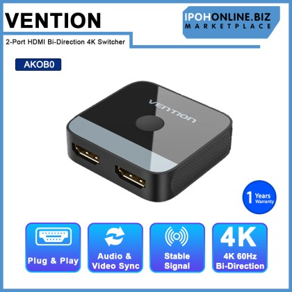 Vention HDMI Splitter 4K 60Hz HDMI 2.0 Switcher 1 in 2 / 2 in 1 Bi-Direction for PS4 TV XBOX360 Adapt