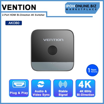 Vention HDMI Splitter 4K 60Hz HDMI 2.0 Switcher 1 in 2 / 2 in 1 Bi-Direction for PS4 TV XBOX360 Adapt