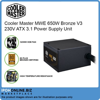 Cooler Master MWE 650W Bronze V3 230V ATX 3.1 Power Supply Unit Cooler Master MWE 650W Bronze V3 230V ATX 3.1 Power Supply Unit