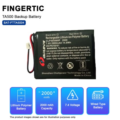 FINGERTEC TA500 Backup Battery