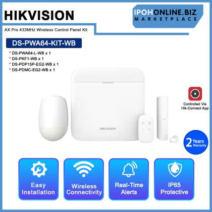 HIKVISION DS-PWA64-Kit-WB AX Pro 433MHz Wireless Control Panel Kit