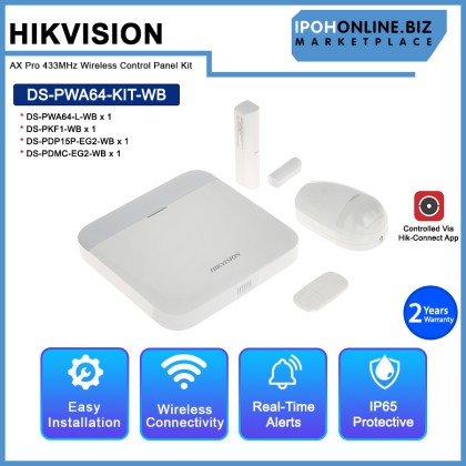 HIKVISION DS-PWA64-Kit-WB AX Pro 433MHz Wireless Control Panel Kit