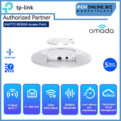 TP-LINK EAP772 BE9300 Ceiling Mount Tri-Band Wi-Fi 7 Access Point