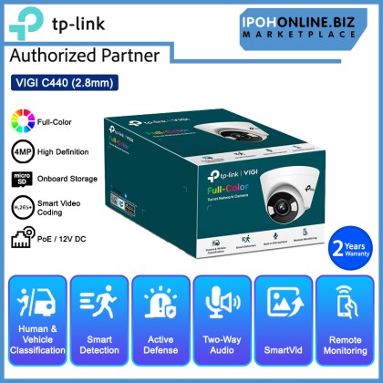 TP-LINK VIGI C440 4MP 4MM FULL COLOR TURRET NETWORK CAMERA