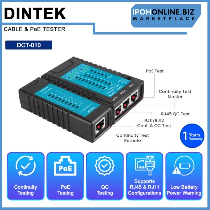 DINTEK DCT-010 Cable & PoE Tester