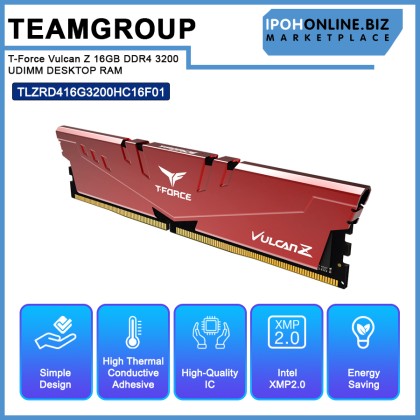 TeamGroup T-Force Vulcan Z 16GB DDR4 3200 UDIMM DESKTOP RAM