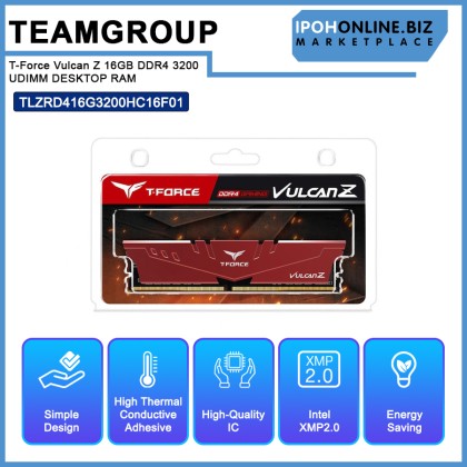 TeamGroup T-Force Vulcan Z 16GB DDR4 3200 UDIMM DESKTOP RAM