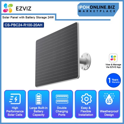 EZVIZ CS-PBC24 Solar Panel with Battery Storage 24W EZVIZ CS-PBC24 Solar Panel with Battery Storage 24W