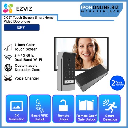 Ezviz EP7 2K 7" Touch Screen Smart Home Video Doorphone