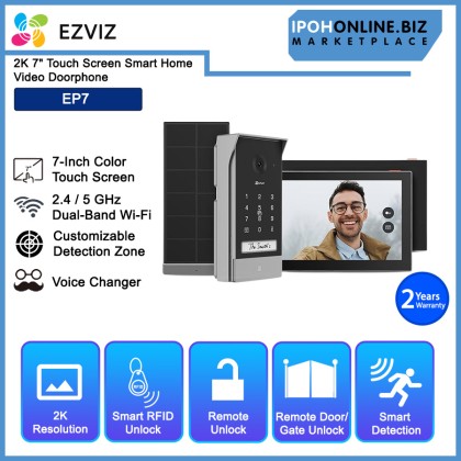 Ezviz EP7 2K 7" Touch Screen Smart Home Video Doorphone