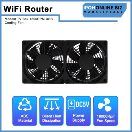 WiFi Router Modem TV Box 1800RPM USB Cooling Fan