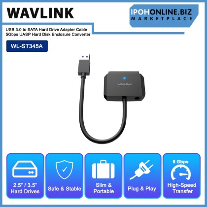Wavlink USB 3.0 to SATA Hard Drive Adapter Cable 5Gbps UASP Hard Disk Enclosure Converter