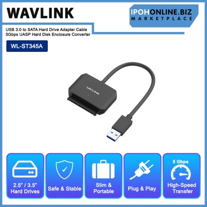 Wavlink USB 3.0 to SATA Hard Drive Adapter Cable 5Gbps UASP Hard Disk Enclosure Converter
