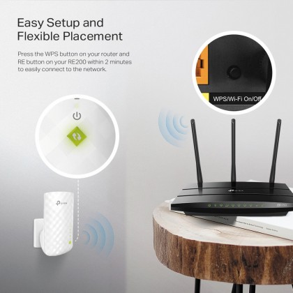 TP-LINK AC750 WiFi Repeater Wireless Extender Booster RE200 Dual Band 750mbps  