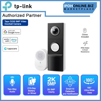 TP-LINK Tapo D235 5MP Video Doorbell Camera