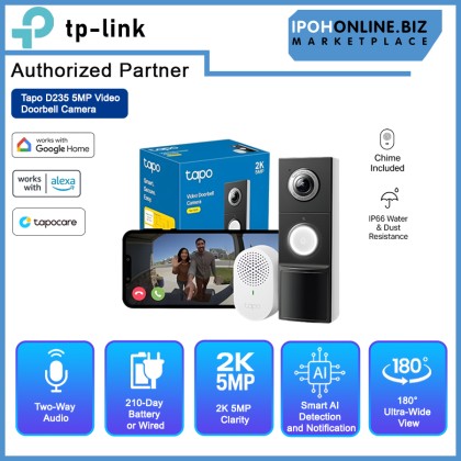 TP-LINK Tapo D235 5MP Video Doorbell Camera