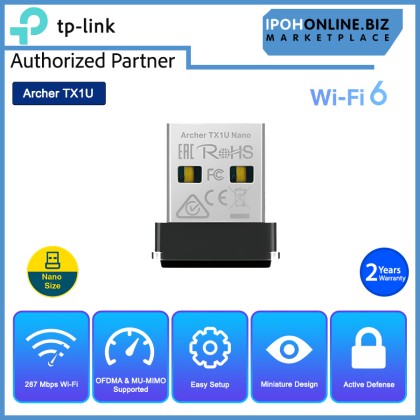 TP-LINK Archer TX1U Nano AX300 Nano Wi-Fi 6 Wireless USB Adapter