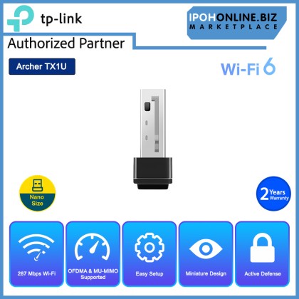TP-LINK Archer TX1U Nano AX300 Nano Wi-Fi 6 Wireless USB Adapter