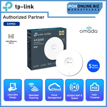 TP-LINK EAP653 UR AX3000 Ceiling Mount WiFi 6 Access Point