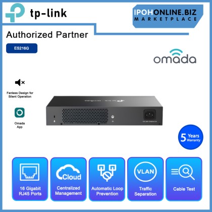 TP-LINK ES216G OMADA 16-PORT GIGABIT EASY MANAGED SWITCH