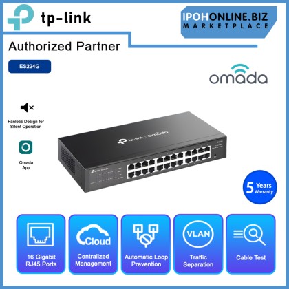 TP-LINK ES224G OMADA 24-PORT GIGABIT EASY MANAGED SWITCH