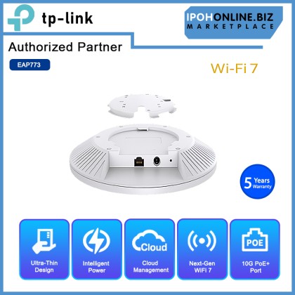 TP-LINK EAP773 BE9300 Ceiling Mount Tri-Band Wi-Fi 7 Access Point