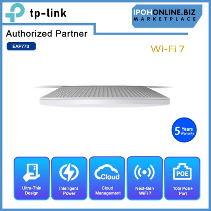 TP-LINK EAP773 BE9300 Ceiling Mount Tri-Band Wi-Fi 7 Access Point