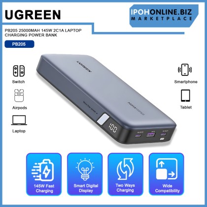 UGREEN PB205 25000MAH 145W 2C1A LAPTOP CHARGING POWER BANK
