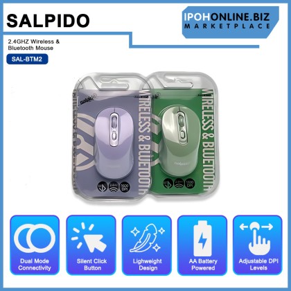 SALPIDO SAL-BTM2 2.4GHZ Wireless & Bluetooth Mouse SALPIDO SAL-BTM2 2.4GHZ Wireless & Bluetooth Mouse