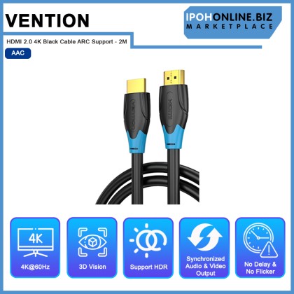 VENTION HDMI 2.0 4k Black Cable ARC support - 2M