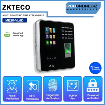 ZKTECO MB20-VL/ID MULTI BIOMETRIC TIME ATTENDANCE