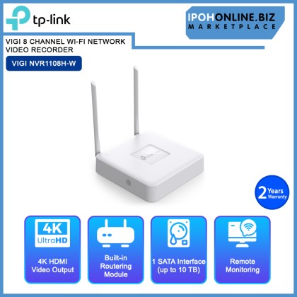 TP-LINK VIGI NVR1108H-W 8 CHANNEL WI-FI NETWORK VIDEO RECORDER