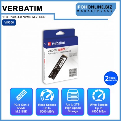 VERBATIM Vi5000 1TB  PCIe 4.0 NVME M.2  SSD