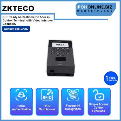 ZKTECO SENSEFACE 2A SIP-Ready Multi-Biometric Access Control Terminal with Video Intercom Capability ZKTECO SENSEFACE 2A SIP-Ready Multi-Biometric Access Control Terminal with Video Intercom Capability