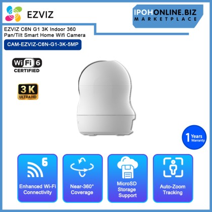 EZVIZ C6N G1 4K/3K Indoor 360 Pan/Tilt SMART HOME WIFI CAMERA