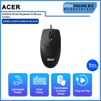 Acer EAK040 Wired Keyboard & Mouse Combo