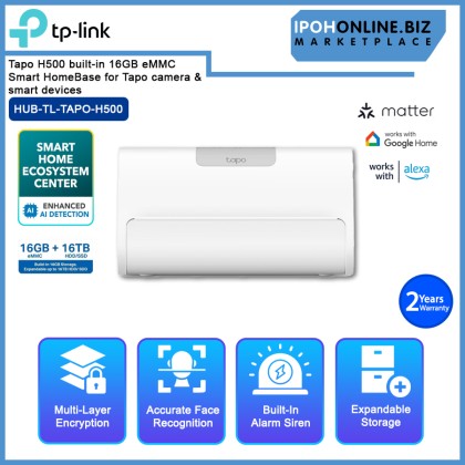 TP-LINK Tapo H500 built-in 16GB eMMC Smart HomeBase for Tapo camera & smart devices TP-LINK Tapo H500 built-in 16GB eMMC Smart HomeBase for Tapo camera & smart devices