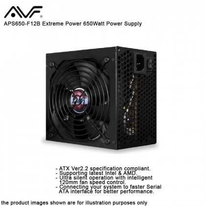 AVF Extreme Power Supply 650W 230V Ultra Silent PSU