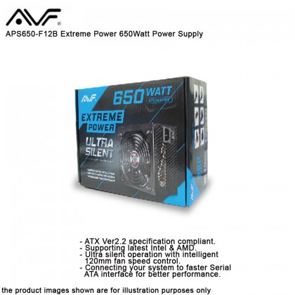 AVF Extreme Power Supply 650W 230V Ultra Silent PSU