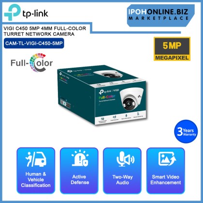 TP-LINK VIGI C450 5MP 4MM FULL-COLOR TURRET NETWORK CAMERA